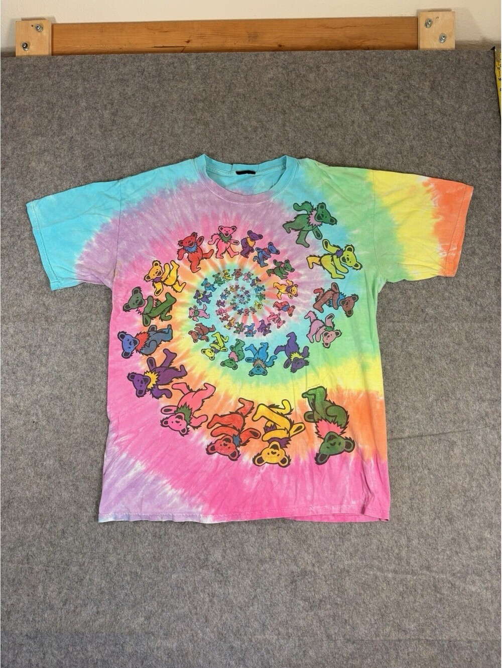 Grateful Dead Spiral Bears Tie-Dye Short Sleeve T-Shirt Size L